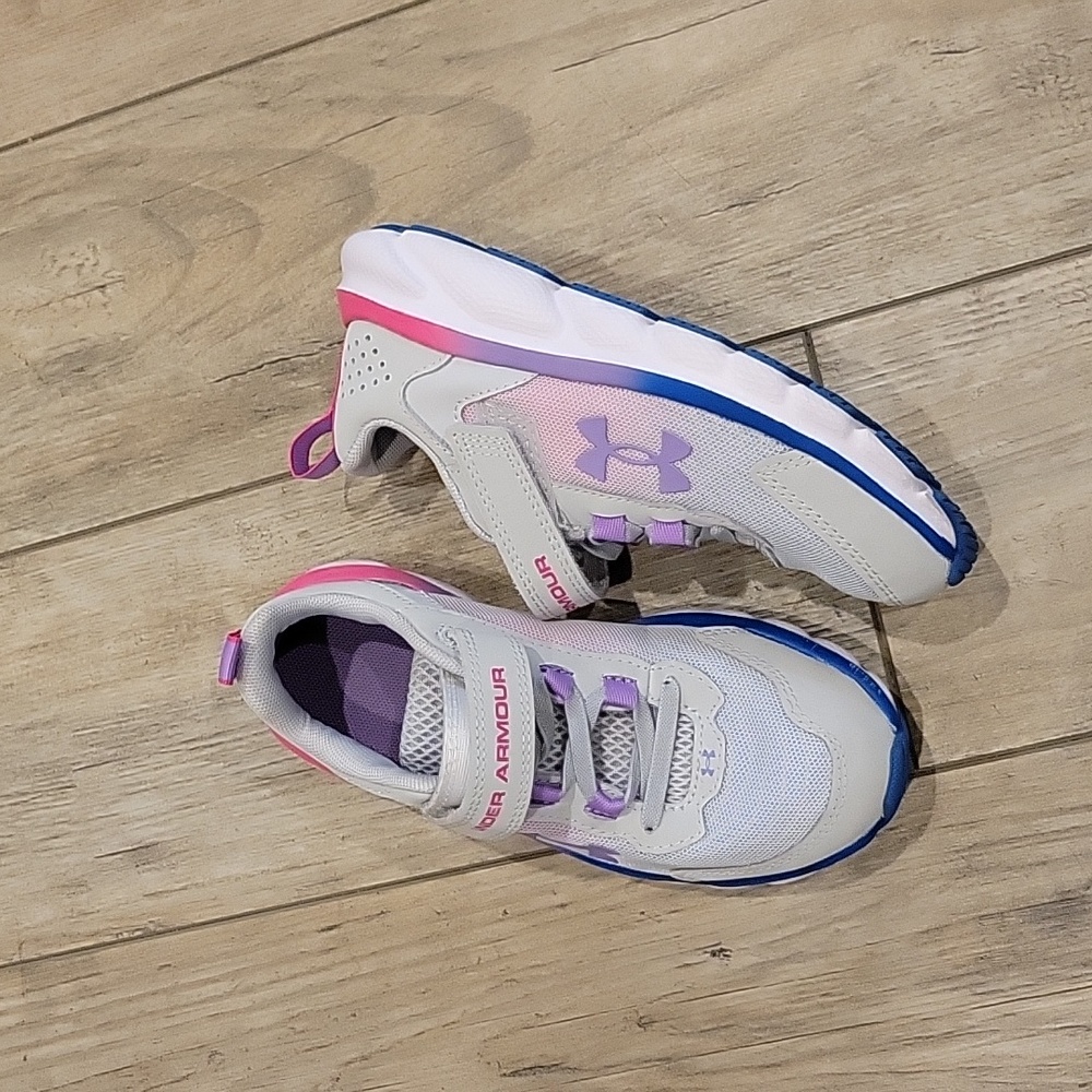 Girls Under Armour grey shoes size 1